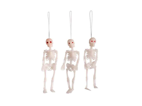 Akasztós dekoráció Csontvázak - 12 cm - 3 db.