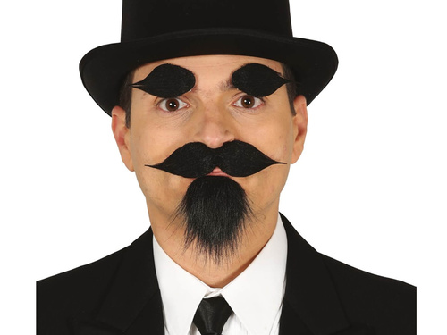 Fekete szakáll szemöldökkel - 1 db.