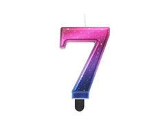Éjszakai égbolt fém számgyertya - 7 - hét - hét