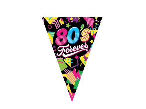 80's Forever zászló banner - 300 cm - 1 db.