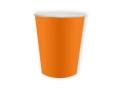 Narancssárga papírpoharak + tányérok készlet - 24 db.
