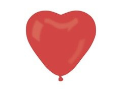 Piros szív lufi - 25 cm - 10 db.
