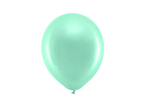 Szivárvány metál menta lufi - 30 cm - 100 db.