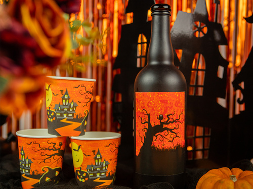 Halloween kísértetház papírpoharak - 250 ml - 6 db.