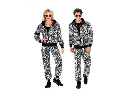 Party jelmez - ezüst fém zebra (tréningruha)