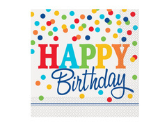 Színes pöttyös szalvéták - 33 cm - 16 db.