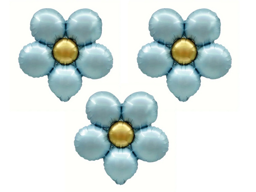 Kék virágos fólialufi - 40 cm - 3 db.