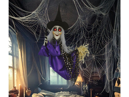 Akasztós dekoráció Boszorkány seprűnyélen - 75 cm - 1 db.