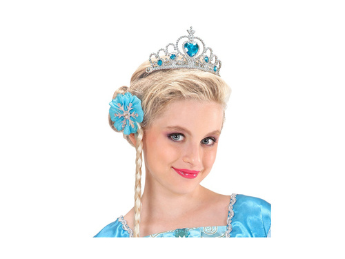 Ezüst tiara türkiz ékszerekkel