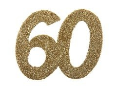 Glitteres asztali dekoráció szám 60 - 5 cm - 6 db.