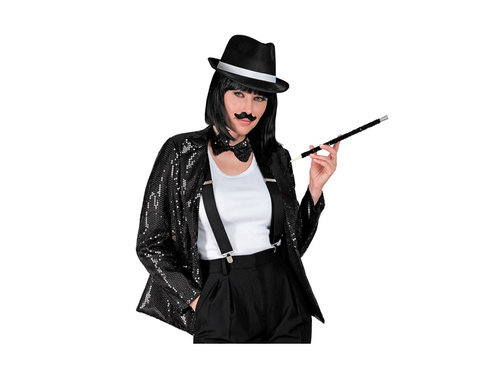 Party Fashion party kabát - fekete flitteres