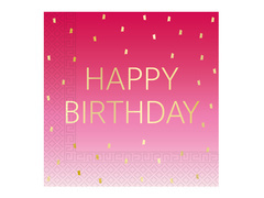 Boldog születésnapot szalvéták - 33 cm - 20 db.