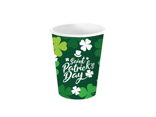 Szent Patrik-napi papírpoharak - 240 ml - 6 db.
