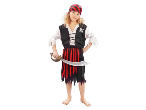 Csíkos kalóz jelmez - 1 db.
