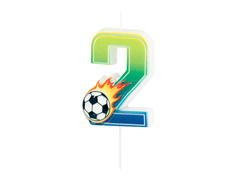 Focis számgyertya - 2 - 1 db.