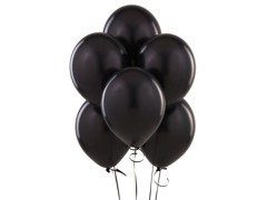 Közepes méretű latex lufi - közepes - fekete - 100 db.