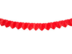 Szívek papírfüzér - 200 cm - 1 db.