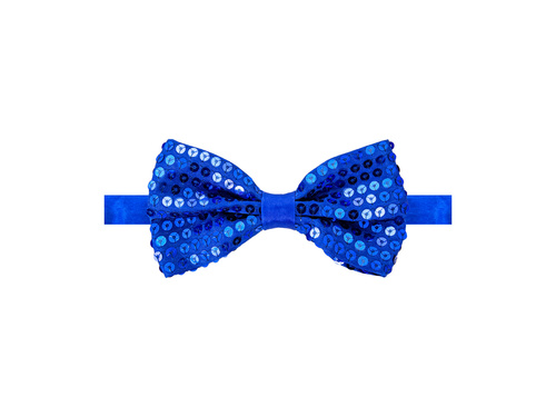 Tengerészkék flitteres csokornyakkendő - 7 x 12 cm - 1 db.