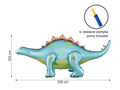 Dinoszaurusz Stegosaurus álló fólialufi - 238 x 91 x 103 cm - 1 db.