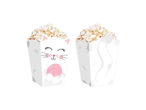 Macska popcorn dobozok - 6 db.