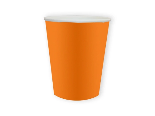 Pohár + szalvéta + papírtányér készlet narancssárga - 24 db.