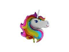 Egyszarvú fej fólialufi - 37 cm - 1 db