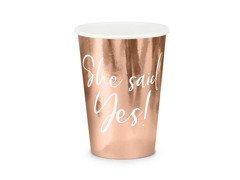 Papírpoharak Azt mondta, igen! rose gold - 220 ml - 6 db.