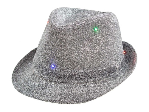Ezüst csillámos kalap - 1 db.