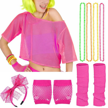 80-as évek diszkó rózsaszín szett