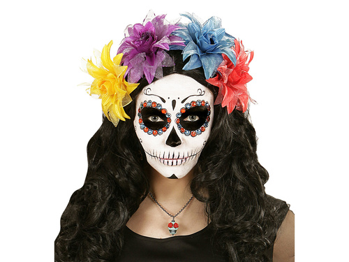 Hawaii azúrkék virágos kitűző - 1 db.