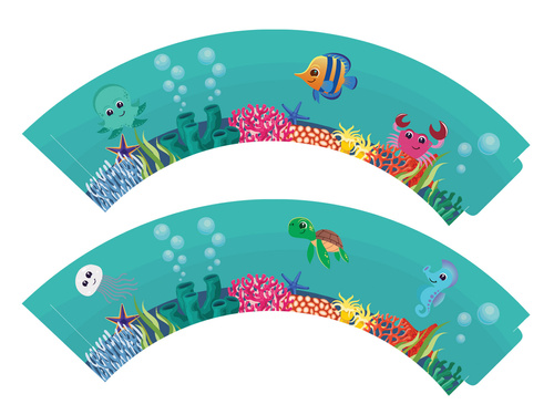 Cupcake liners Underwater World - 6 db.