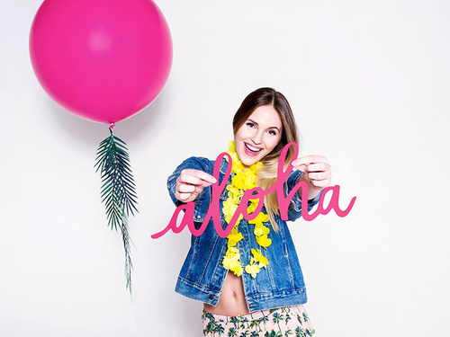 Óriás lufi 1 m átmérőjű - fukszia pasztell.