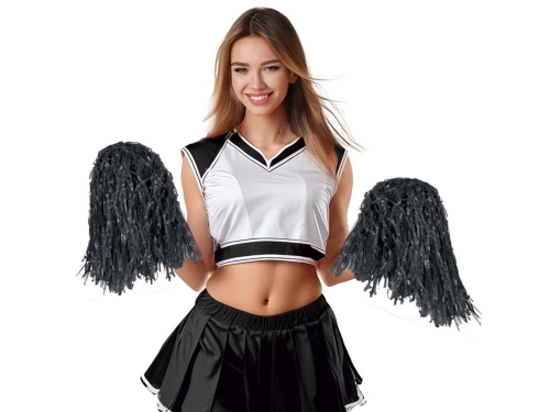 Cheerleader pom-pom fekete - 2 db.