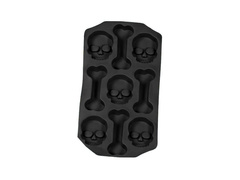 Koponya és csontok jégkocka tálca Halloweenre