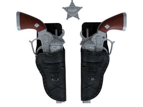 Cowboy öv revolverekkel - 1 db.