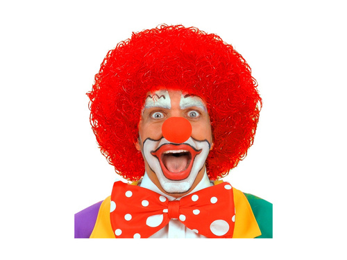 Vörös bohóc paróka afro haj