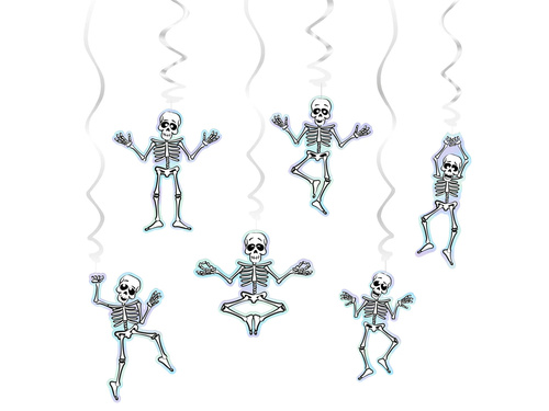 Halloween csontvázak - 6 db.