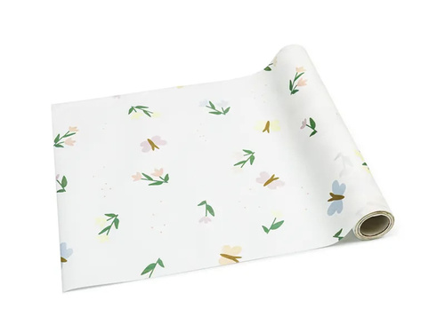 Gyapjú futó Virágok és pillangók - 40 cm x 5 m - 1 db.