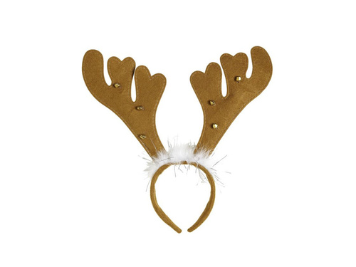 Rénszarvas szarvas fejpánt csengettyűkkel és szőrmével