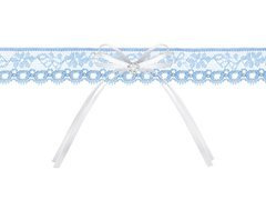 Kék csipke harisnyakötő masnival - 1 db