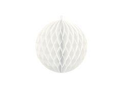 Függő gömb dekoráció fehér - 20 cm - 1 db.