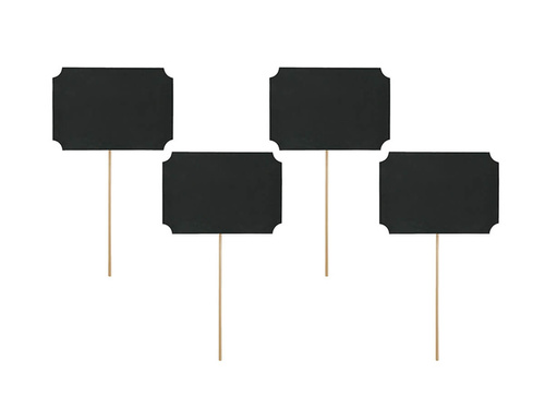 Fekete pálcikás kártyák - 11 cm x 8 cm - 4 db.