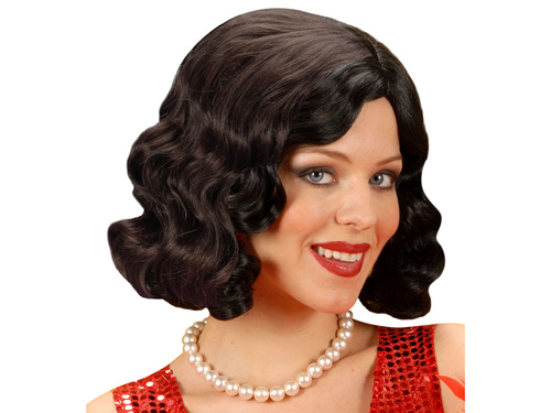 Retro fekete paróka - 1 db.