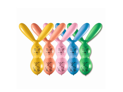 Léggömb formák Nyuszik vegyes színek - 5 db.