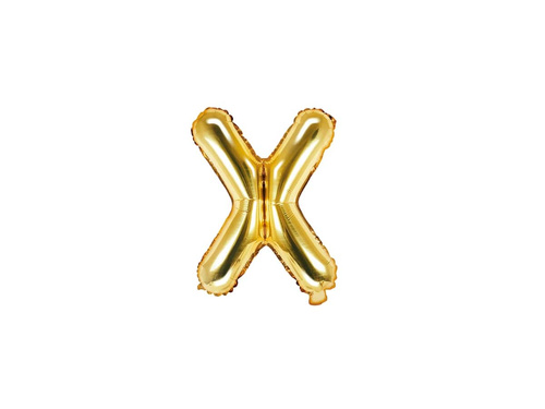 Fólia lufi "X" betű arany - 35 cm