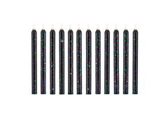 Varázslatos születésnapi gyertyák fekete - 6 cm - 12 db.