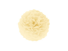 Függő pom pom virág dekoráció - krém - 25 cm - 1 db.