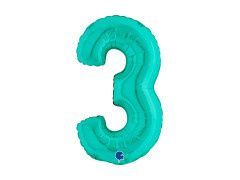 Fólia lufi 3. számú türkizkék - 14" - 1 db.