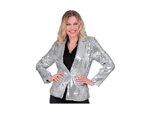 Party Fashion ezüst flitteres blézer