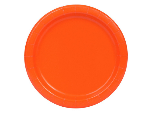 Narancssárga papírtányérok - 23 cm - 8 db.